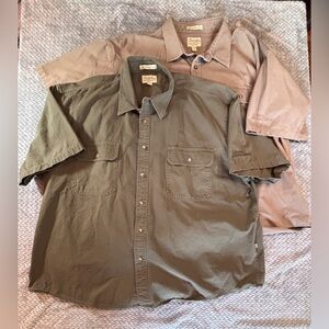 Men’s Cabela’s Bundle of Two Stonewashed Canvas Button Up Shirts Size 3XL